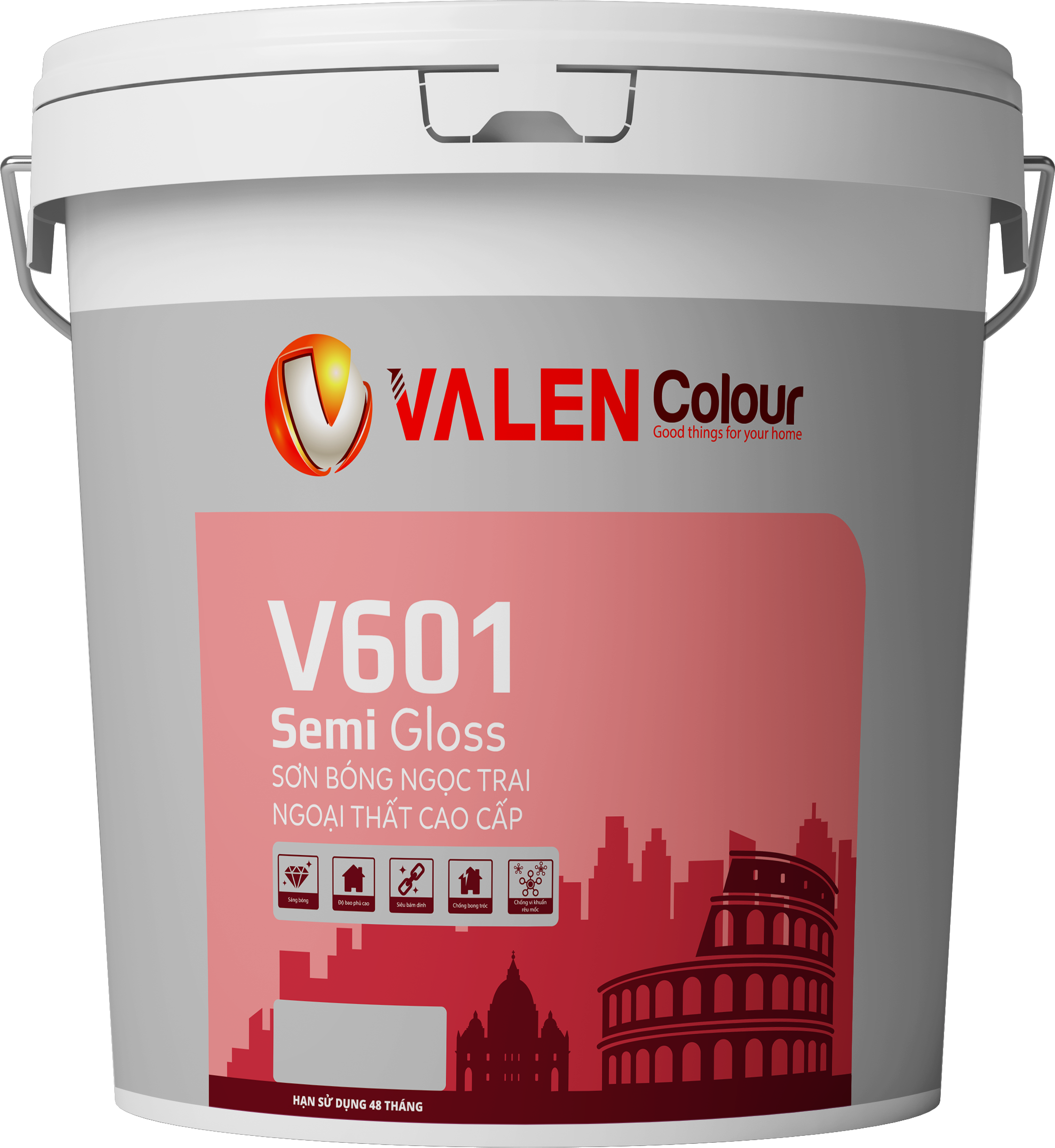 Sơn Bóng Ngọc Trai Ngoại Thất Cao Cấp Semi Gloss V601