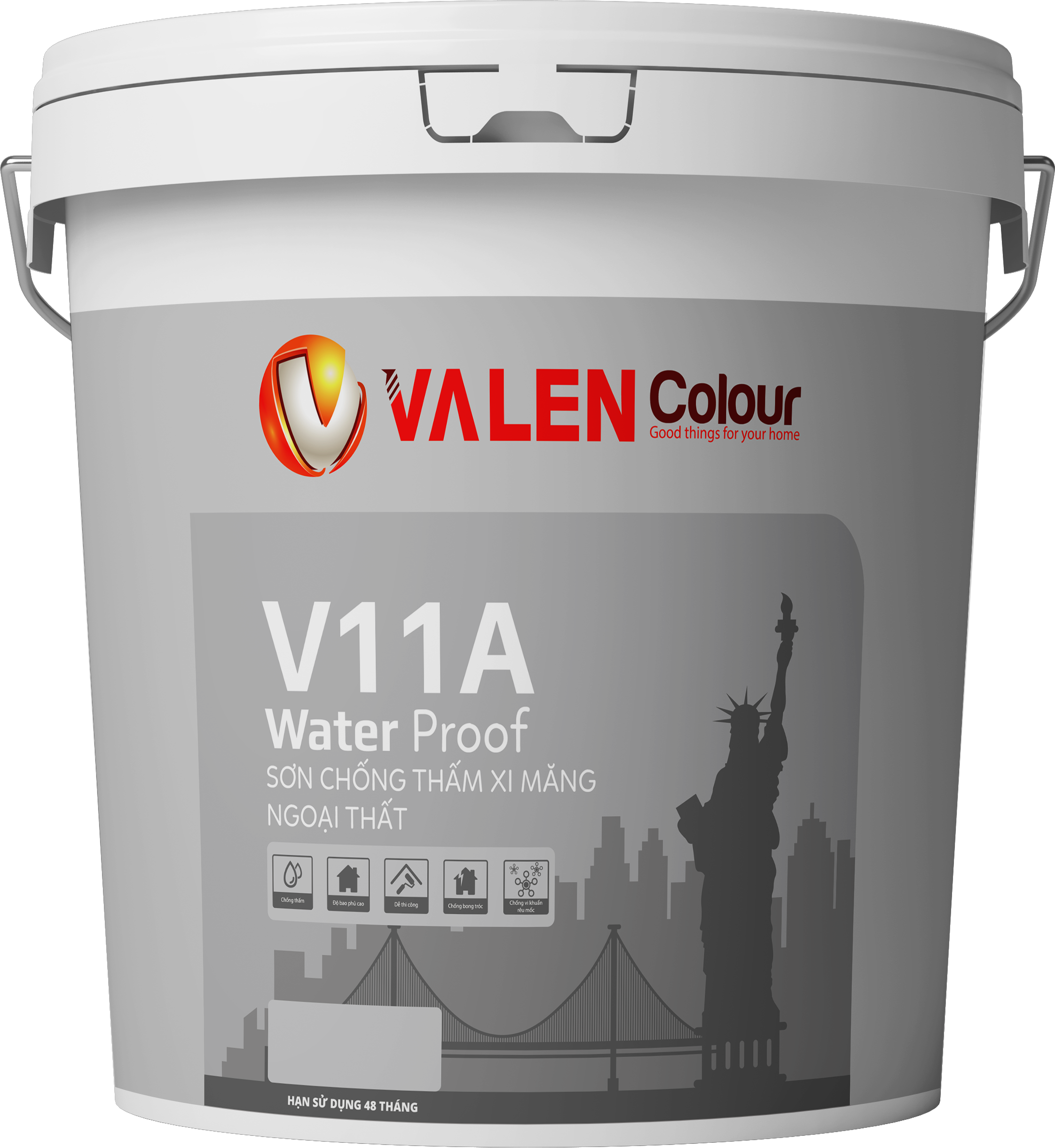 Sơn Chống Thấm Pha Xi Măng Ngoại Thất WateProof  V11A