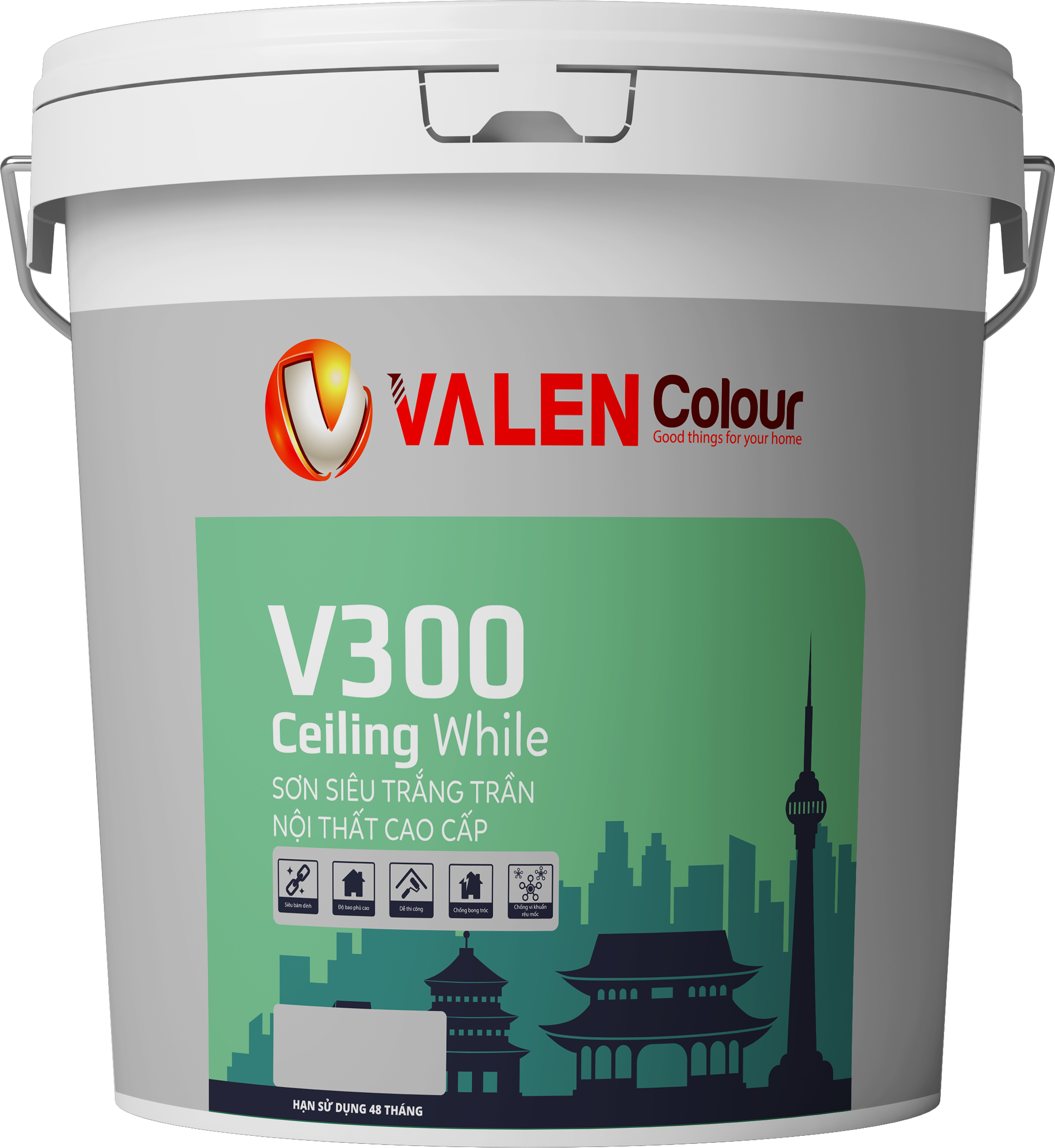 Sơn Siêu Trắng Trần Nội Thất Cao Cấp Ceiling White V300