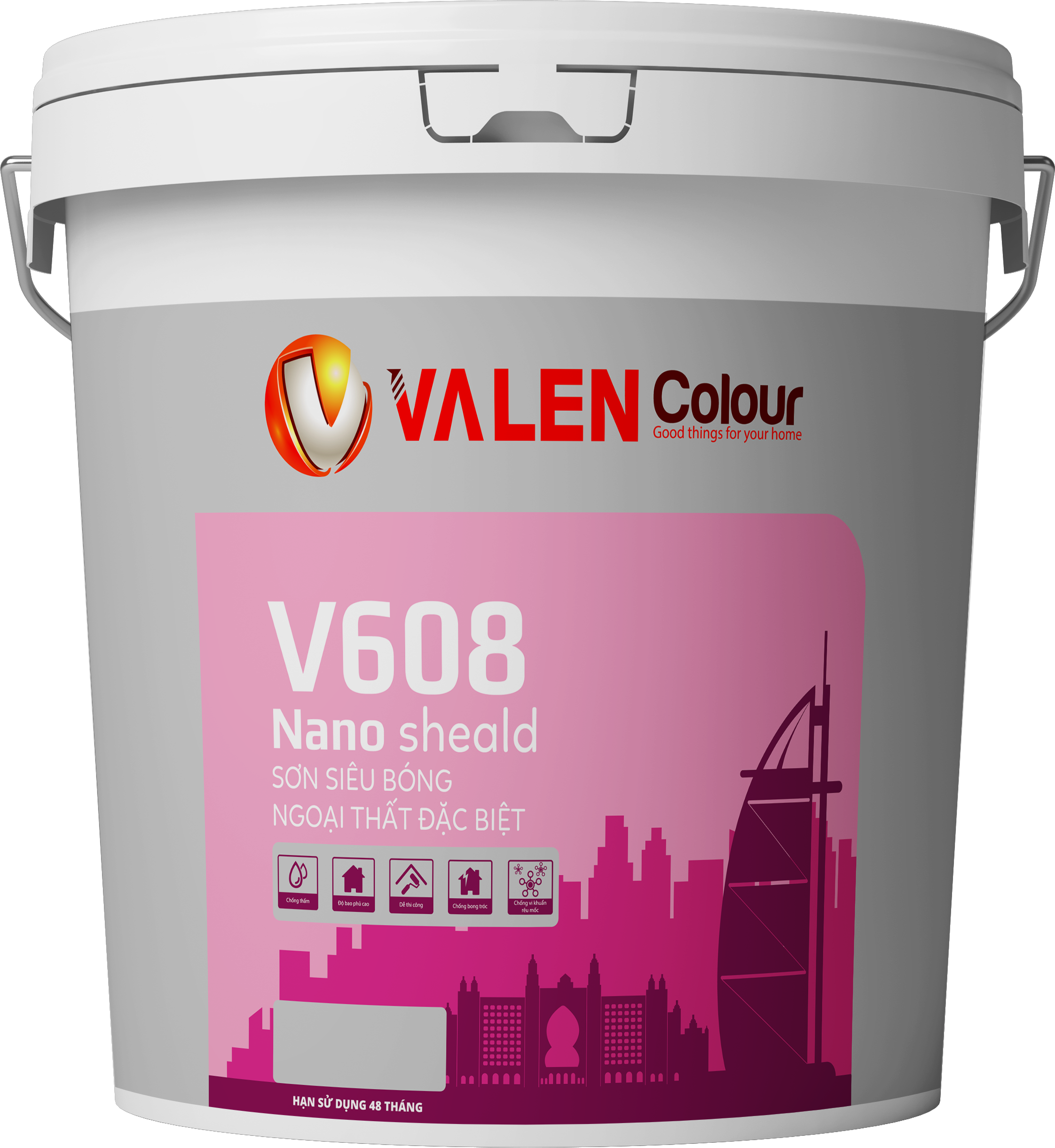 Sơn Siêu Bóng Ngoại Thất Đặc Biệt  Nano sheald V608