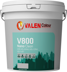 Sơn siêu bóng, siêu cứng nội thất cao cấp Nano Clean V800