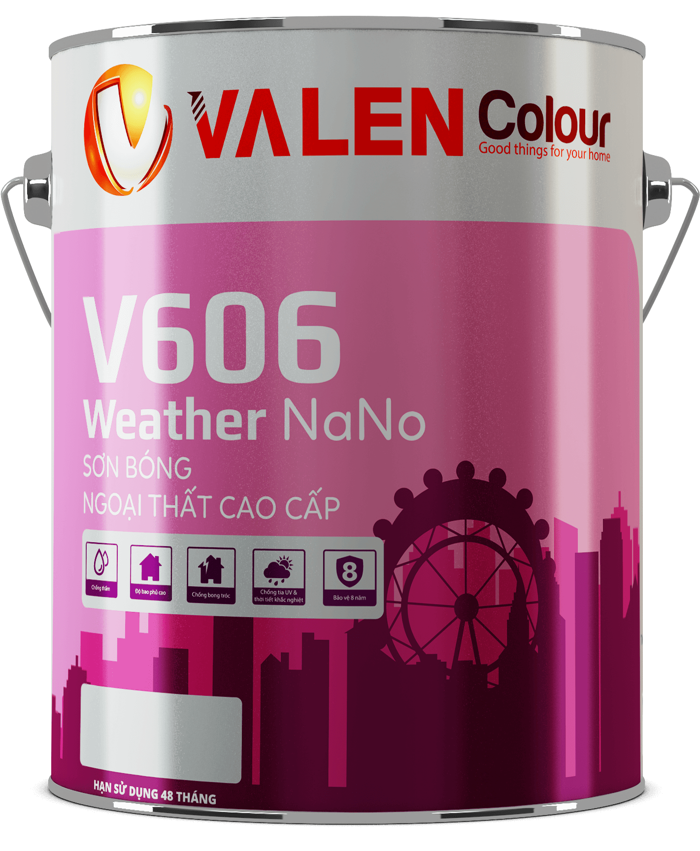 Sơn Bóng Ngoại Thất Cao Cấp Waether NaNo V606