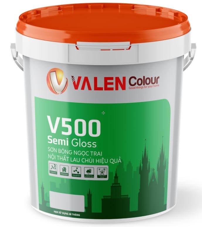 Sơn Bóng Ngọc Trai Nội Thất Semi Gloss V500